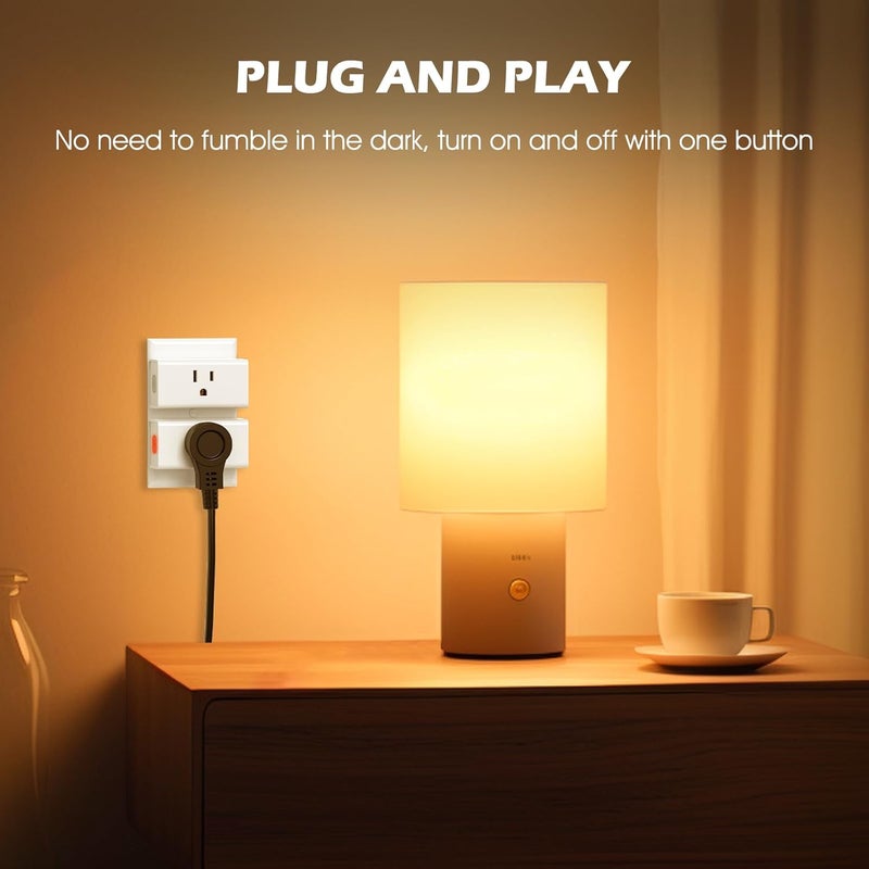 SURNICE Mini Remote Control Outlet On Off Switch Plug for Christmas Lights, 260ft RF Range, Wireless Remote Light Switch 1800W/15A, White, FCC Listed(1 Remote + 3 Outlets) - Image 4